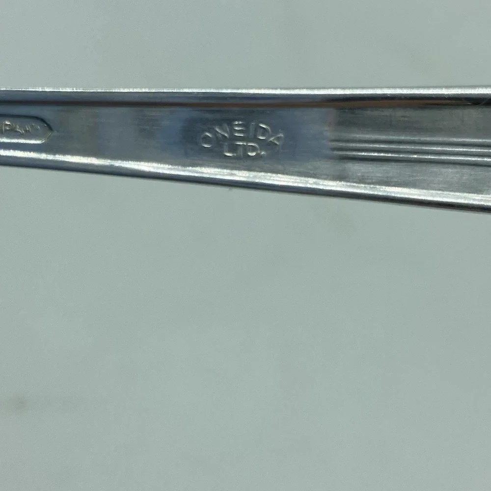 Oneida Silver Rose Salad Forks Set Of 6 Silverplate Floral Flatware 1940 Antique